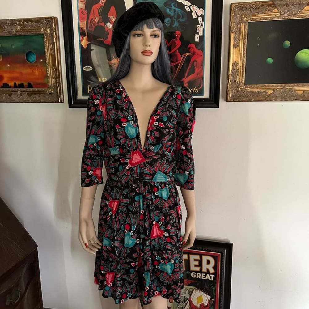 Trashy Diva DEEP CUT BABYDOLL DRESS - SACRED HEARTS